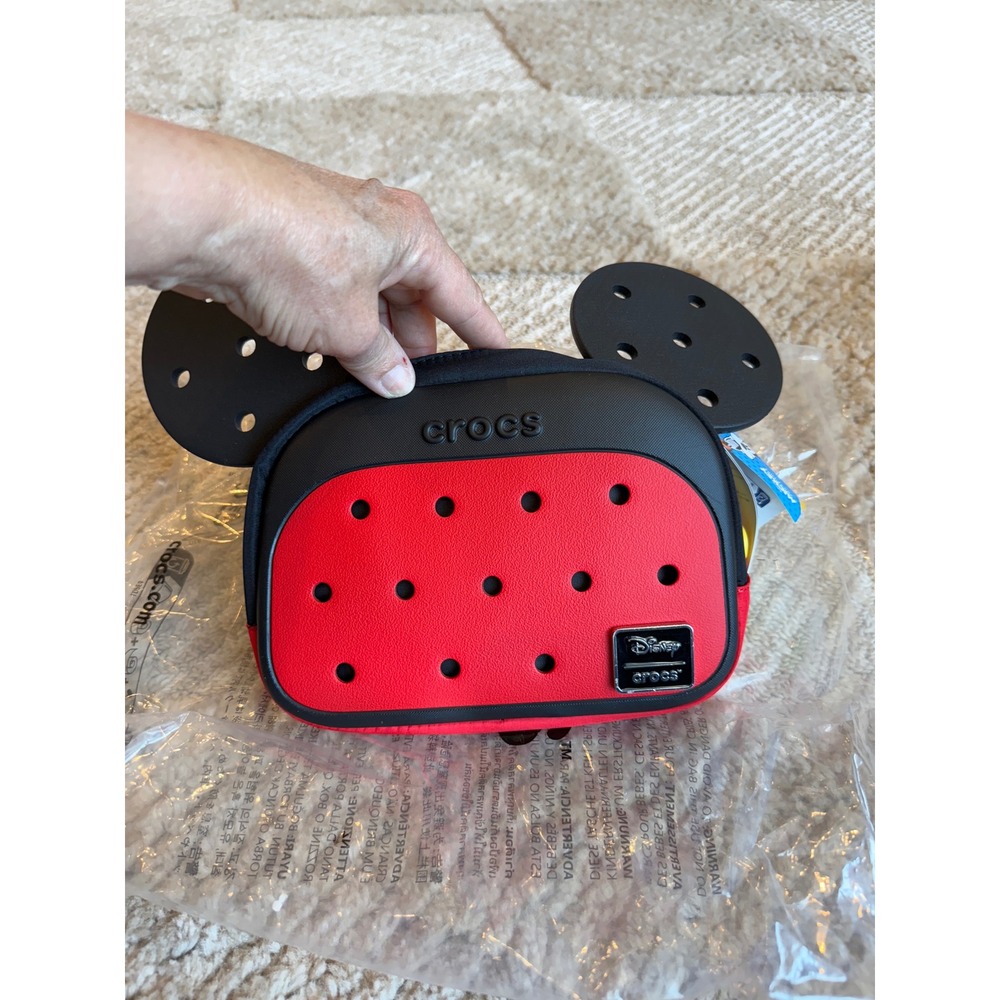 Disney X Crocs Mickey Mouse Belt Bag Red Black Waist‎ Pack Fanny Pack NWT